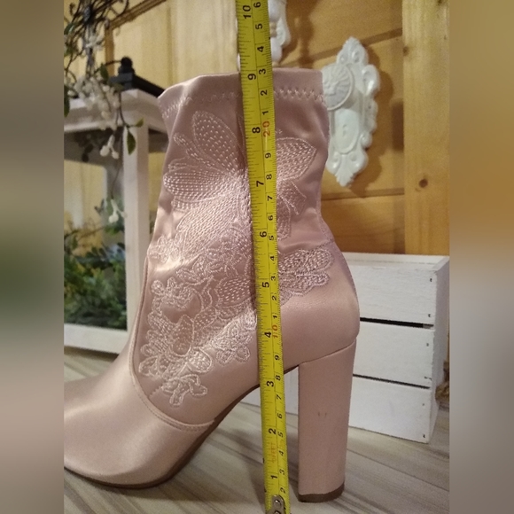 Pink Satin Cupid Boots - Picture 9 of 16